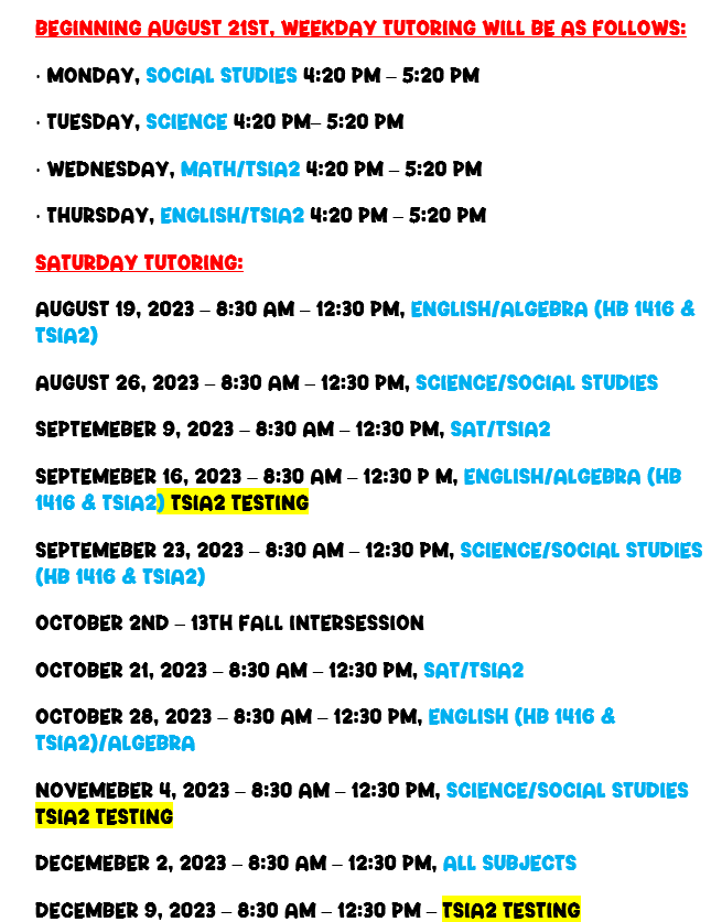 SEC_BULLDOGS's tweet photo. ATTENTION SEC STUDENTS!!!!! Please take advantage of this. You must pass the TSIA2 to take dual credit courses. #SECPRIDE https://t.co/9mX2W7GTBW