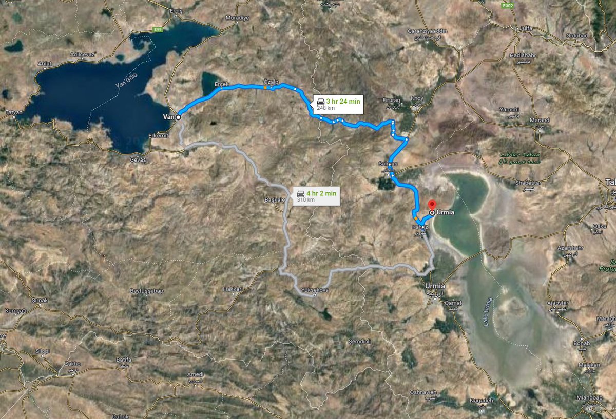 دریاچه وان ترکیه و دریاچه ارومیه ایران
با فاصله خطی ۲۰۰km
یعنی دقیقا در یک اقلیم آب و هوایی

خیلی باید احمق باشی که نفهمی نابودی ایران سیستماتیک و برنامه‌ریزی شده‌س