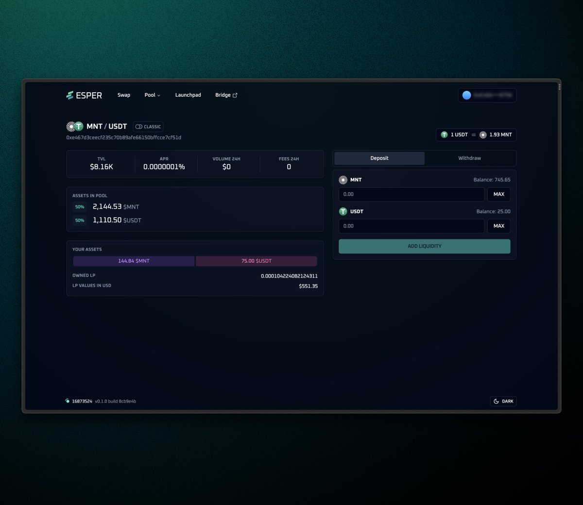 Experience our sleek and stunning user interface 🌟

Coming soon to <a href="/0xMantle/">Mantle Network</a> ✺

#BuildonMantle $MNT