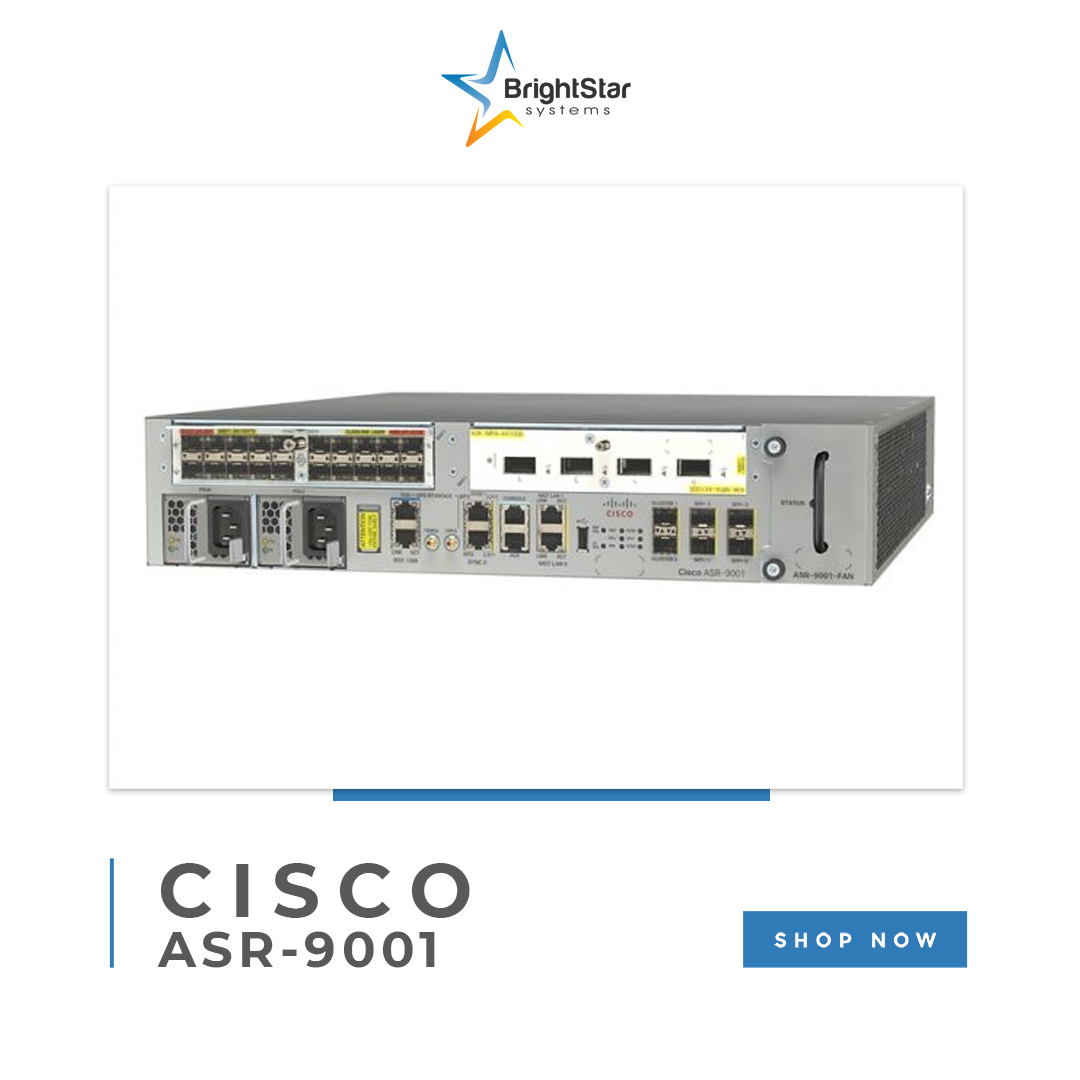 BrightStar_USA's tweet photo. Expand your horizons and connect globally with the Cisco ASR-9001! Discover the power of top-notch performance and scalability, empowering your network to reach new heights. Trust BrightStar Systems for unmatched expertise and solutions! 🌐 
#BrightStarSystems #CiscoASR9001 https://t.co/FMM4tfR3lk