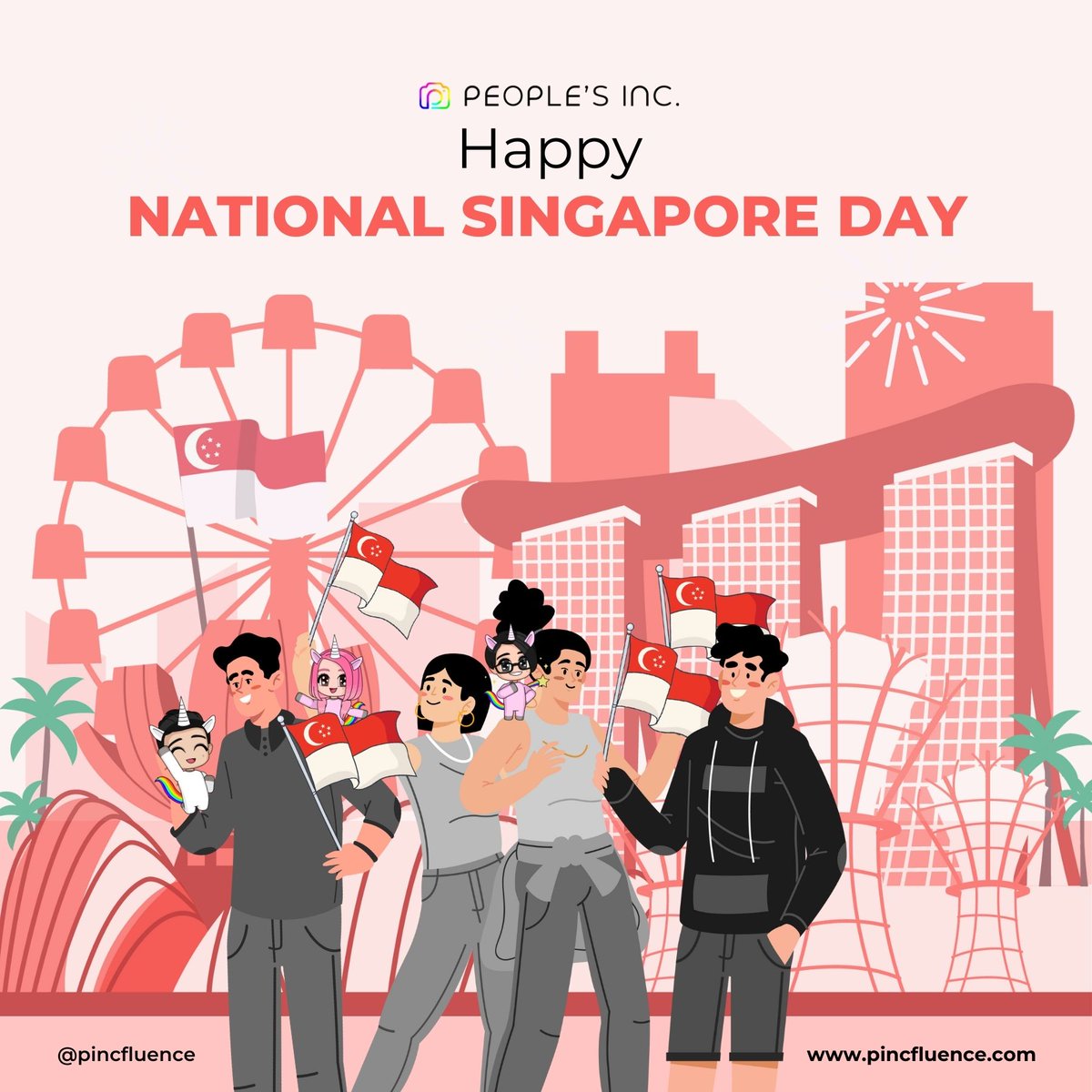 pincfluence's tweet photo. Celebrating the vibrant spirit and rich heritage of Singapore on its National Day! 🇸🇬✨ Wishing everyone a day filled with pride, unity and the enduring spirit of the Lion City! #SingaporeNationalDay #OneNationTogether https://t.co/tOpgoOQT9T