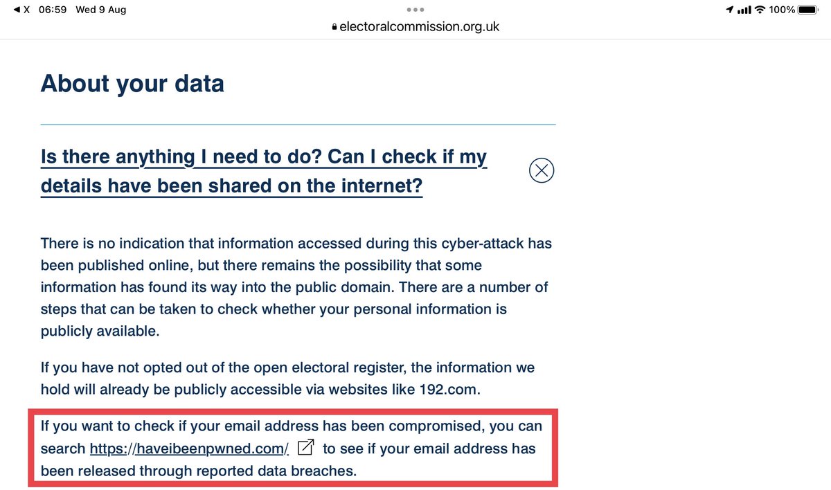 troyhunt's tweet photo. Solid advice from @ElectoralCommUK! https://t.co/zowePhJg37 https://t.co/Jf3UXlEvBT