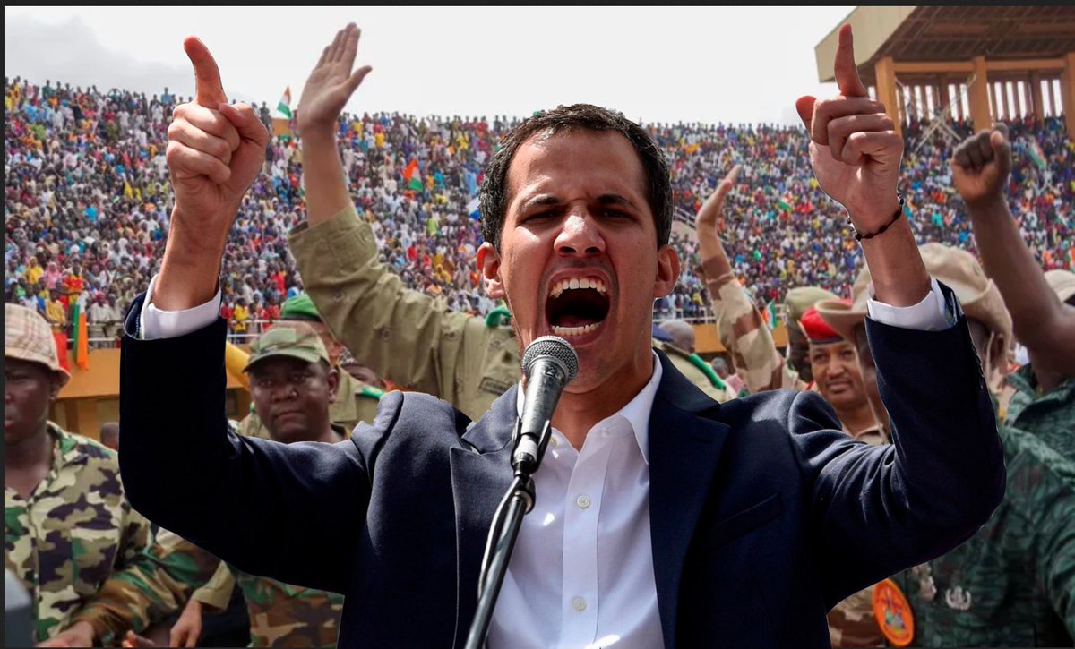 AlanRMacLeod's tweet photo. BREAKING: My sources have confirmed that Juan Guaidó has declared himself interim president of Niger. 🇳🇪 https://t.co/251ygcrs8Z