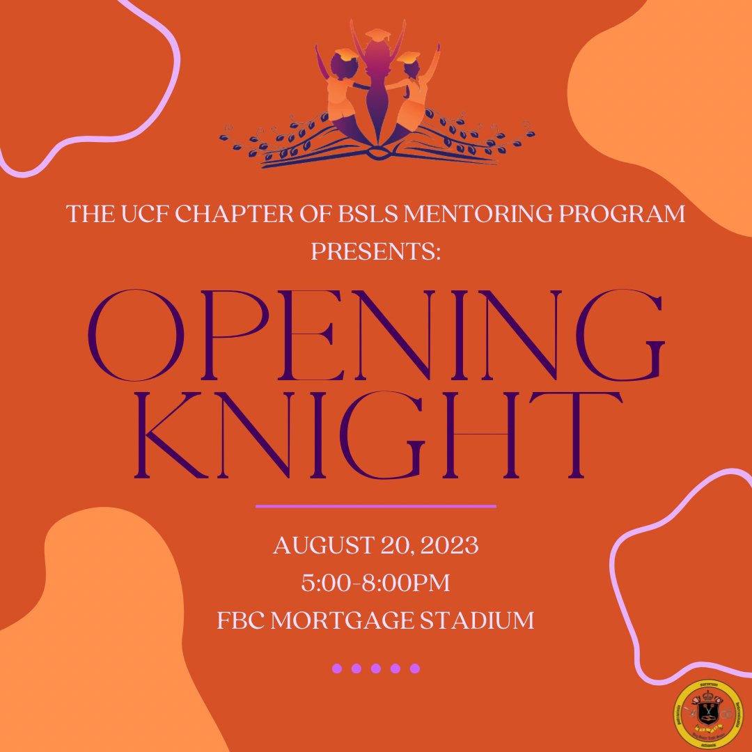 BslsUcf's tweet photo. Your favorite sisters are back!! Come see us during Opening Knight on August 20th at the FBC Mortgage Stadium (football stadium by Towers) from 5-8PM. We can’t wait to see you all💜🧡 https://t.co/oYKykDNywp