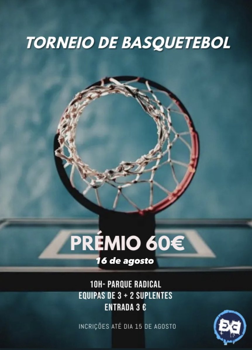 A tua lista quer que aproveites este verão de todas as maneiras possíveis! Desta forma, organizamos um torneio de basquetebol para o próximo dia 16 de agosto! 💙🤍🏀