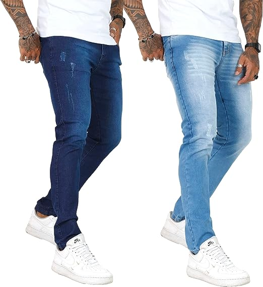 KIT 2 Calça Jeans Skinny Masculina