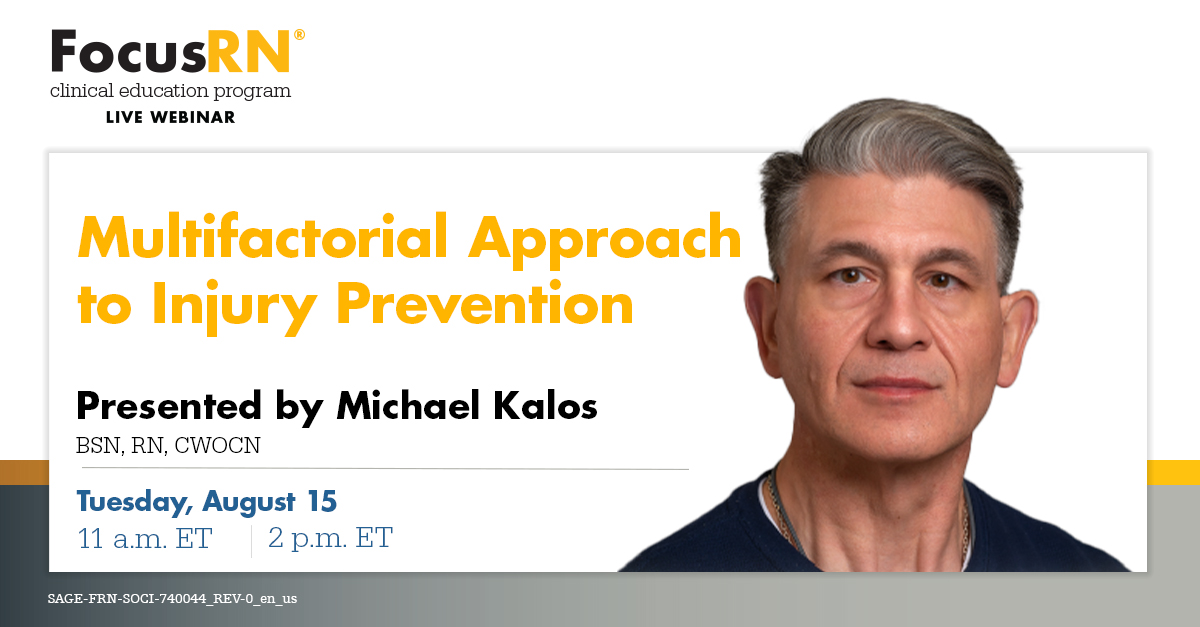 Don't miss out on the opportunity to learn how a multifactorial approach decreased reportable hospital-acquired pressure injuries. Join Michael Kalos on Tues., 8/15, for our next #FocusRN webinar:

➡️ 11 a.m. ET: bit.ly/3OLbpU3
➡️ 2 p.m. ET: bit.ly/45kQUmx