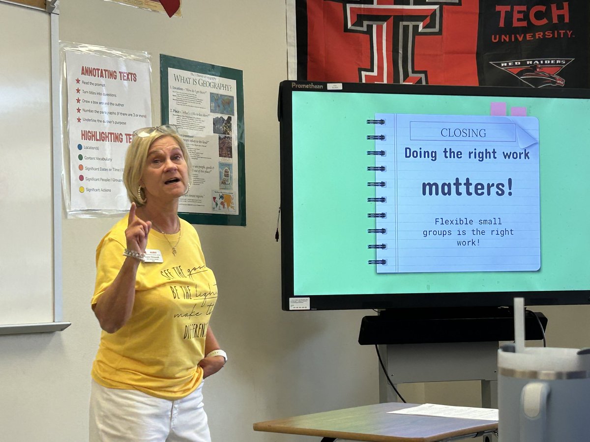 Thank you <a href="/SusanStirewalt/">Susan Stirewalt</a> for reminding us how powerful flexible small groups are. Deliberate practice=SUCCESS. #AllinAledo #mccallfamily