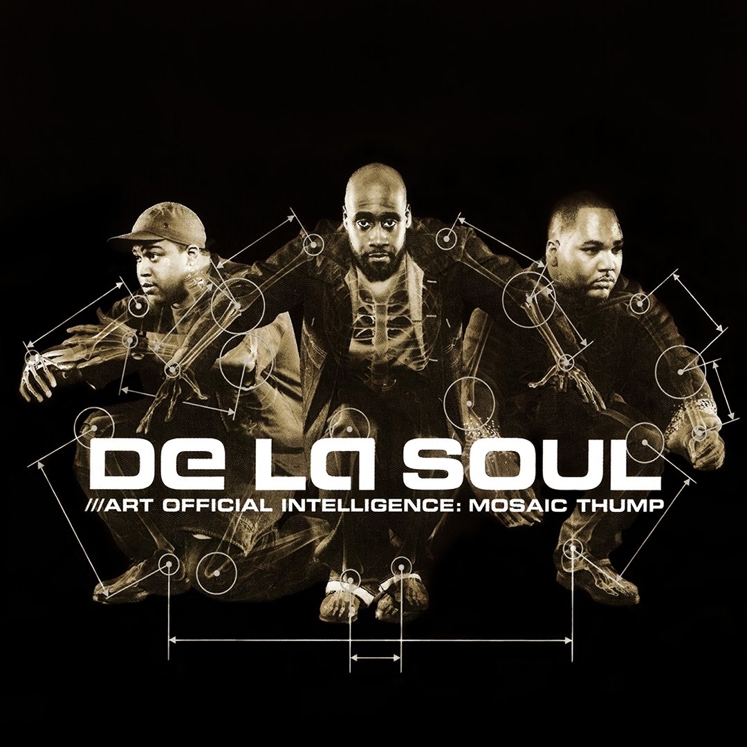 WeAreDeLaSoul's tweet photo. 23 Years ago today we released out fifth studio album “Art Official Intelligence: Mosaic Thump”

Available on Vinyl, CD &amp; Cassette this Friday August 11th in the US. Internationally September 15th. Pre-order here: https://t.co/6glzM8fNcu https://t.co/qb3VM5nOWi
