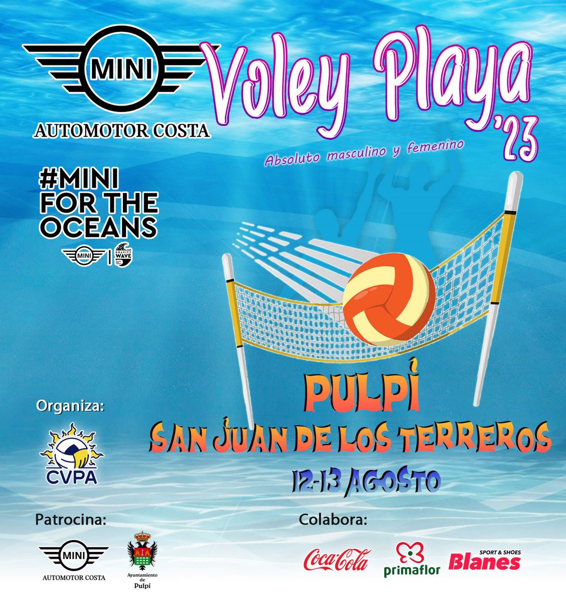 CVoleyPlayaAlme's tweet photo. 🚨 2ª Prueba del 𝐌𝐈𝐍𝐈 𝐓𝐨𝐮𝐫 𝐕𝐨𝐥𝐞𝐲 𝐏𝐥𝐚𝐲𝐚 𝟐𝟎𝟐𝟑‼️

👉🏻 🗓️ 12-13 agosto en San Juan de los Terreros (Pulpí)❗️

¡Acércate y apúntate! Trofeos 🏆 y dinero en metálico 💶 para los 3 primeros clasificados! 🥇🥈🥉 https://t.co/9Zff6mOtPL