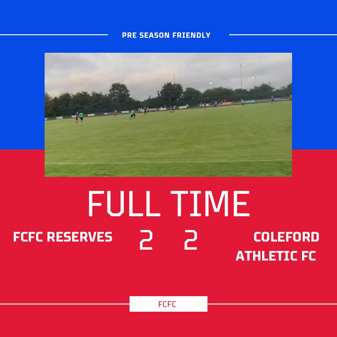 Great spirit from the lads see us come back from 2-0 down to draw the game 2-2. A fair result after a competitive match. ⚽️ D.Berryman ⚽️ E.Curtis (worldie 🔥) That was our last pre season match before our league kicks off this week, our first game isn’t until 19th August 🔴🔵