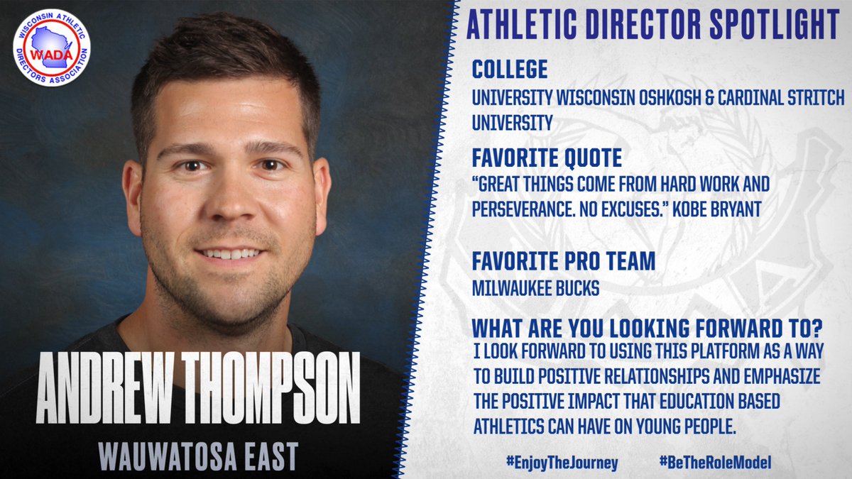 #ADSpotlight Meet Andrew Thompson, the new #AthleticDirector at Wauwatosa East!   #EnjoyTheJourney 
#BeTheRoleModel