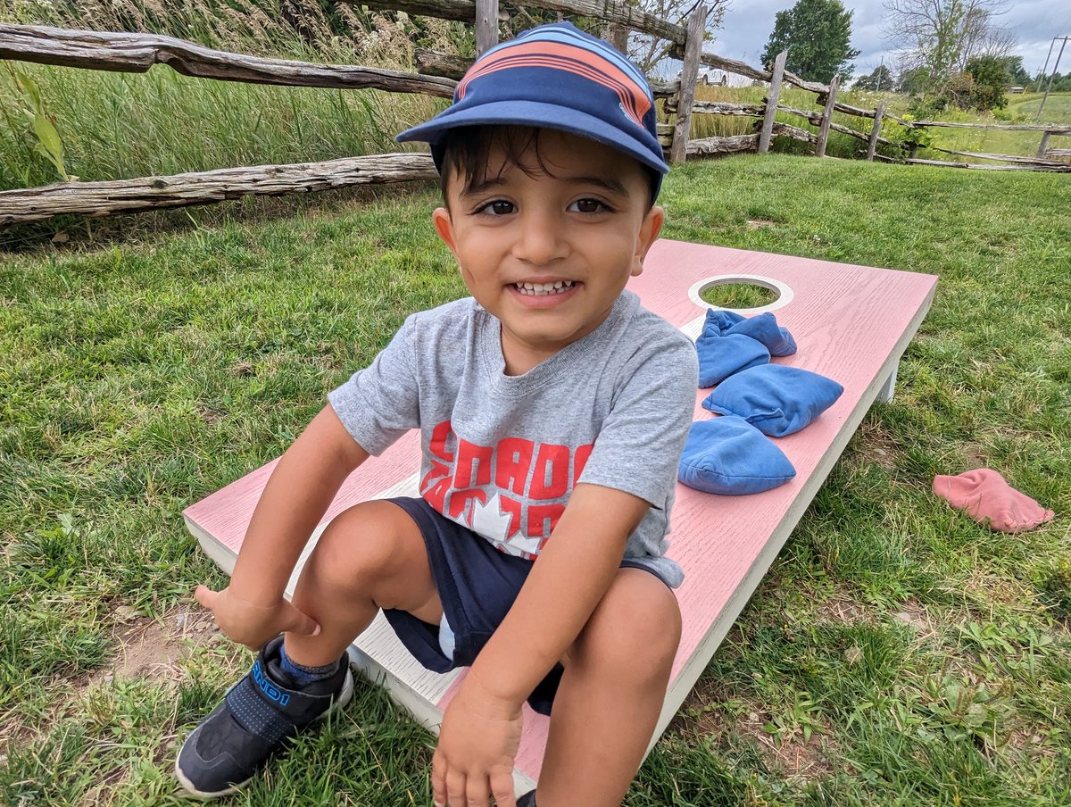 Now that's a smooth beer....almost forgot to take a picture of it!  Plus, someone discovered the game of cornhole. Good times at the new Mono Centre Brewing Co.