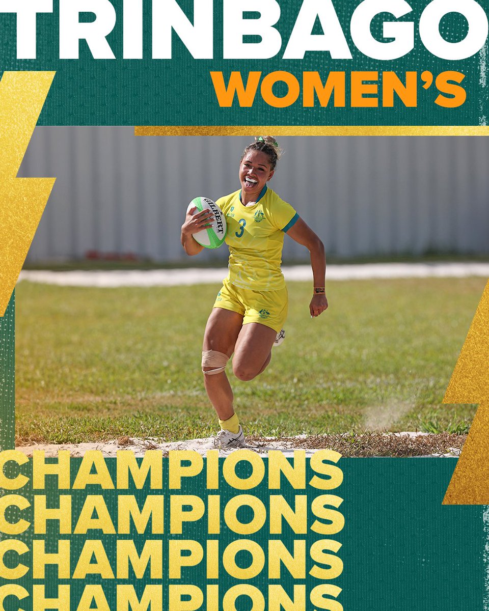 UNDEFEATED 🏅 Congratulations to our Women’s Sevens side led by @Shan_Parry on winning the gold medal at the #Trinbago2023 Commonwealth Youth Games 🙌 #Aussie7s