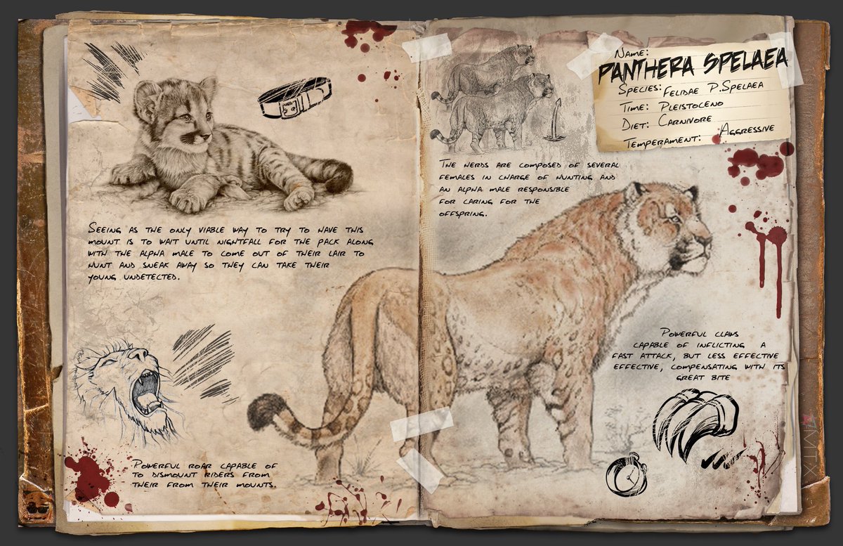 Emmi0410's tweet photo. Quedan pocos días para que podamos clasificar en Top 10 y creo que podemos hacerlo.💪
Hemos actualizado casi las habilidades de la Panthera Spelaea dándole aun más personalidad.
#ArkSurvivalEvolved #CreatureVote #TheCenter
Votación,Info y skills aquí:
https://t.co/gl14vqEhzA https://t.co/V85mVC5fu4