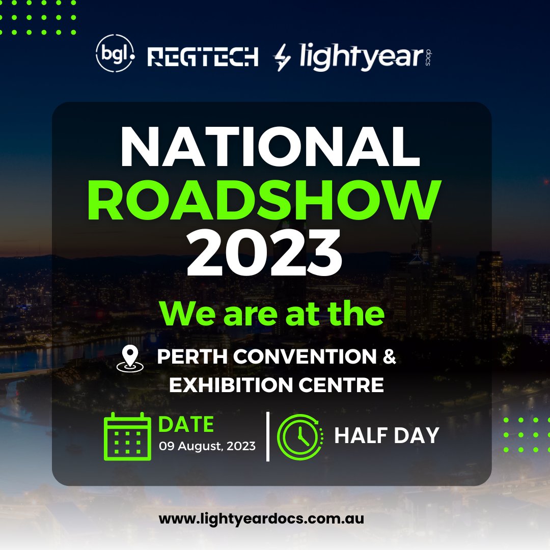We are in #Perth today for #REGTECH ⚡ If you're coming down, come say hi at the Perth Convention and Exhibition Centre 🎉