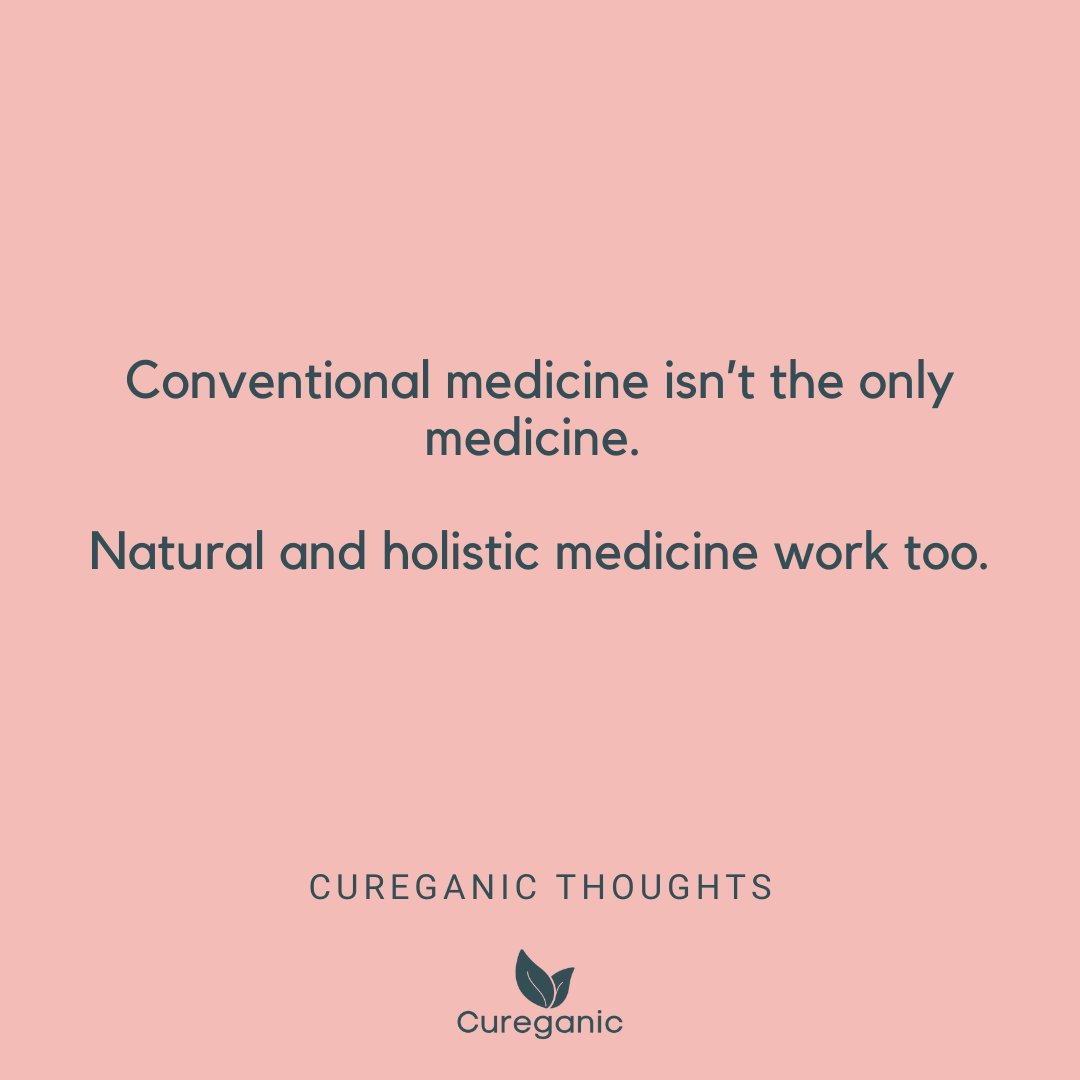 Conventional medicine isn’t the only medicine. Natural and holistic medicine work too.

Do you agree?

#cureganic ⁠