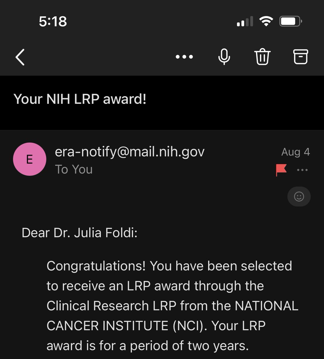Julia Foldi, MD PhD (@juliafoldimd) on Twitter photo A little late in sharing the good news that on my second try, I got the @NIH_LRP funded by the <a href="/theNCI/">National Cancer Institute</a> this year! Only possible because of my amazing mentors from fellowship <a href="/YaleHemOnc/">Yale Hematology Oncology Fellows</a> and those <a href="/UPMCHillmanCC/">UPMC Hillman Cancer Center</a> <a href="/MageeWomens/">Magee-Womens Research Institute & Foundation</a> and their true collaborative nature! #NIHLRP A little late in sharing the good news that on my second try, I got the @NIH_LRP funded by the <a href="/theNCI/">National Cancer Institute</a> this year! Only possible because of my amazing mentors from fellowship <a href="/YaleHemOnc/">Yale Hematology Oncology Fellows</a> and those <a href="/UPMCHillmanCC/">UPMC Hillman Cancer Center</a> <a href="/MageeWomens/">Magee-Womens Research Institute & Foundation</a> and their true collaborative nature! #NIHLRP