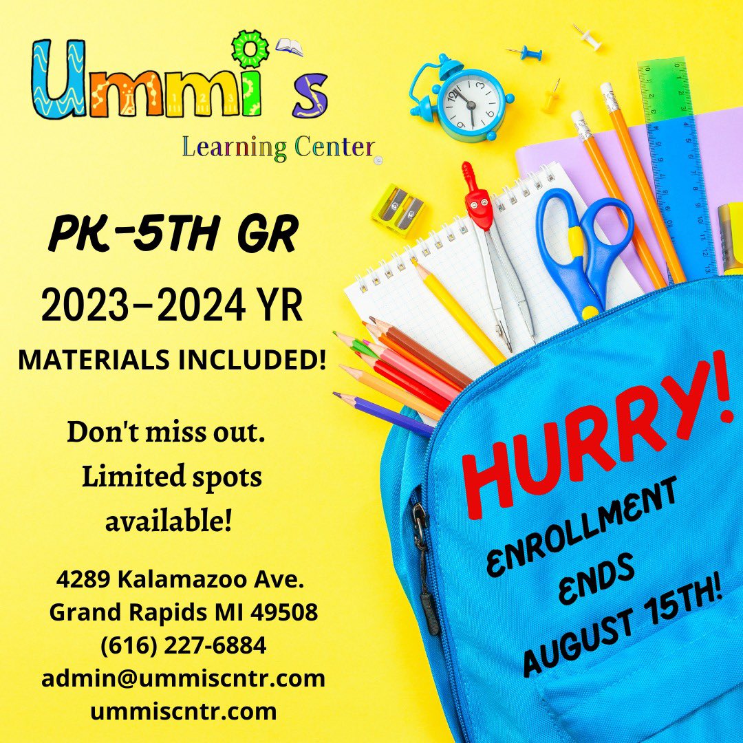 UmmisLearning's tweet photo. Alhumdullilah our KG class is full! There are still spots available for 1st-5th & PreK! Enroll today!!! #enroll #muslimschool #salafi #Quran #Sunnah #Reading #Mathematics #Science #STEMeducation #ummislearning https://t.co/Ve8iCJoFWT