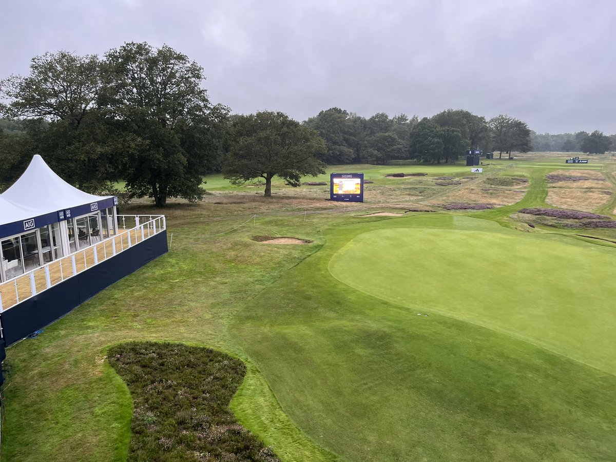 jamesnbruder's tweet photo. Day 2 of tournament week over. The team are getting stronger daily and the volunteers have been awesome. @AIGWomensOpen2023 @waltonheath_gc @RandA #buildingforsuccess #womeningolf #majorgolf https://t.co/18vKXIsdVG