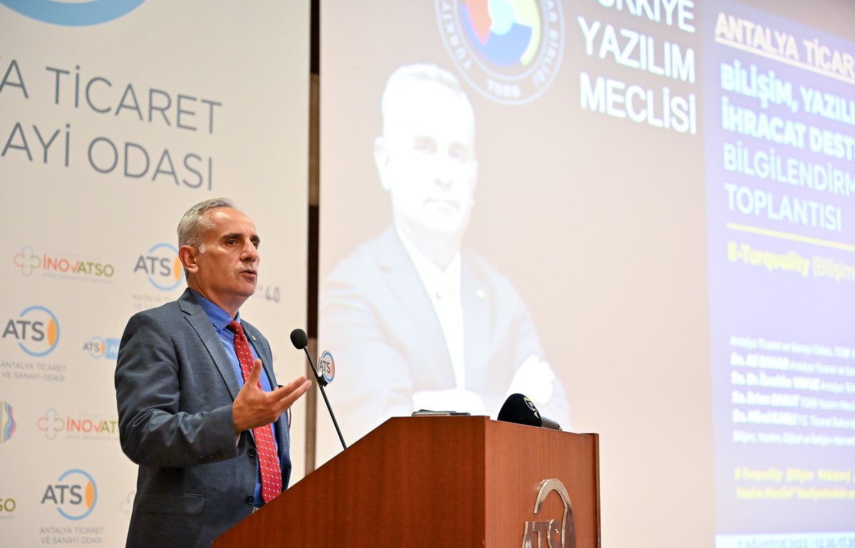 ErtanBarut's tweet photo. @ticaret Bakanlığı 'mız ile birlikte yürüttüğümüz @TOBBiletisim 'a bağlı Ticaret ve Sanayi Odalarımızda Bilişim Yazılım Meslek Komitelerimizle gerçekleştirdiğimiz "Türkiye Bilişim Sektörünün Uluslararasılaşması ve #ETurquality (#BilişiminYıldızları) #İhracat Destekleri Programı ve @TOBBYazilim Meclisi Sektör Faaliyetleri Hakkında Tanıtım ve Bilgilendirme Buluşmaları" etkinliklerimiz çerçevesinde T.C. Ticaret Bakanlığı Uluslararası Hizmet Ticareti Genel Müdürlüğü Bilişim, Yazılım, Dijital ve İletişim Hizmetleri Daire Başkanı Hürol KARLI ile birlikte illerimizi bir bir dolaşmaya devam ediyoruz.
Bilişim Yazılım İhracat Odaklı Buluşmalarımızın bu seferki durağı, turizmimizin beşiği #çoksıcak ve güzel ilimiz #ANTALYA idi.
7 Ağustos 2023 Pazartesi @AntalyaTSO 'da Odamız Başkanı @aalibaharr, Yönetim Kurulu Üyesi @eczhaticeoz , @Ateknokent Genel Müdürü ve @TGBDernegi (Teknoloji Geliştirme Bölgeleri Derneği) Başkanı @ibrahim___yavuz, Antalya 'mız bilişimci ve yazılımcı firmaları, ekosistem paydaşları, Odamız Meslek Komitesi Üyeleri ve STK temsilcileriyle sektörümüzün gelişimi ve ihracatını artırmaya yönelik verimli ve de etkileşimli bir buluşma gerçekleştirdik. Hem anlattık, hem dinledik hem de sohbet etme imkanı bulduk.
Son yıllarda Bilişim ve Yazılıma olan ilgisi, girişimcileri ve de yatırımlarıyla atılım halinde olan Antalya'mızın turizmin yanında #Bilişim #Yazılım Kenti olması yönünde oldukça gelişmeler olduğunu hep birlikte görmekteyiz.
Bizlerde @TOBBYazilim Meclisi olarak Yazılım Sektörümüz adına bölgemizdeki bilişimci ve yazılımcı firmalarımızın gelişimi ve ihracatının artırılması yönünde Ticaret Bakanlığımızla yürüttüğümüz çalışmalar çerçevesinde her zaman katkı vermeye hazırız.
Başta Başkanımız Ali Bahar olmak üzere Antalya TSO yetkililerine, YK Üyesi Hatice Öz ve Odamız Bilişim Meslek Komitemize ve emeği geçen herkese TOBB Türkiye Yazılım Meclisimiz adına teşekkür ederiz.
@TOBBiletisim
@RHisarciklioglu
@mbuyuksimitci
@bogachangoksu
@ileribildirim
@MuratTOTOS
@aslisahintekin
@aozgurkaragoz
@huseyinsari_sar
@KAPALIYOL
@HakanPakal
@YHacisuleyman