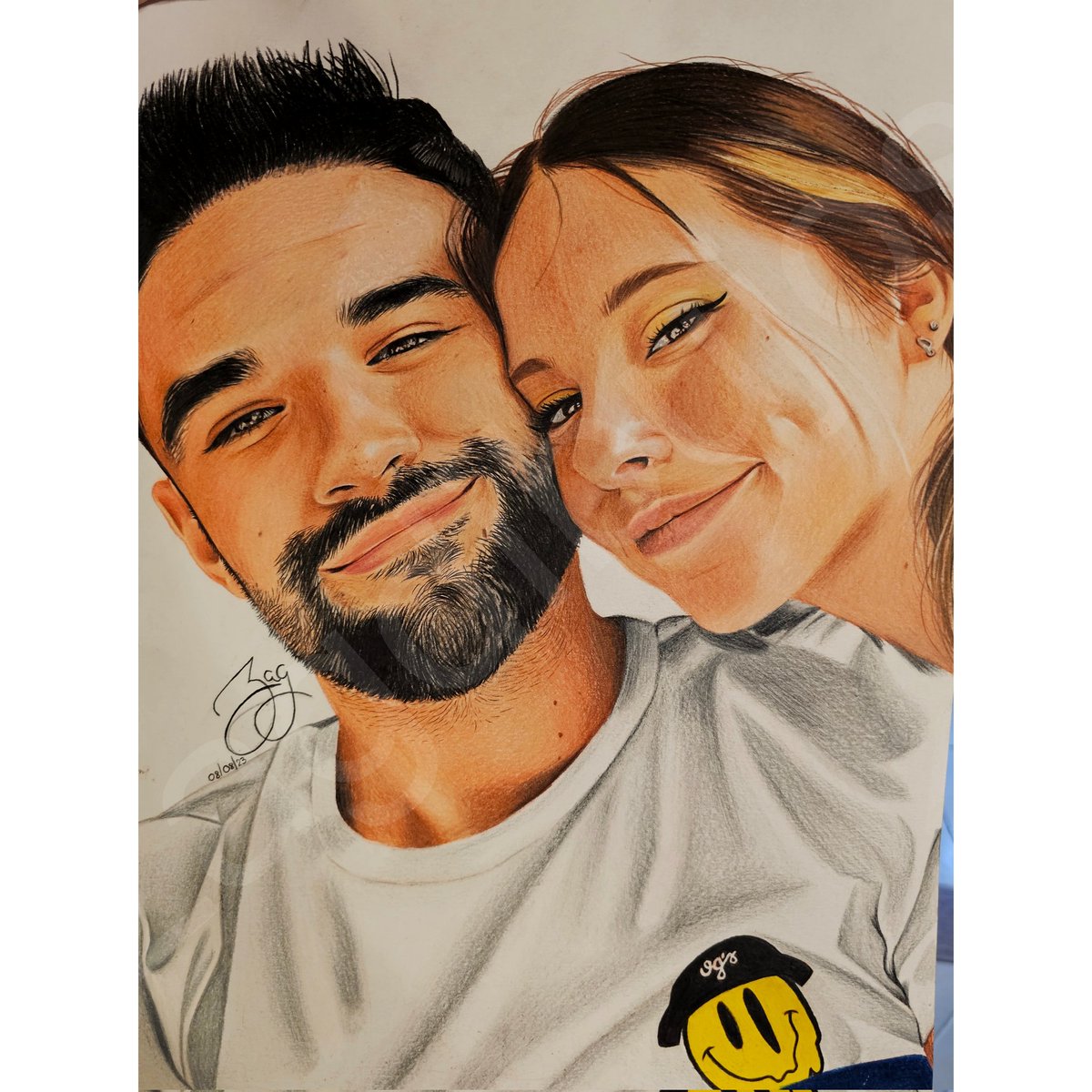 ZagDraws's tweet photo. Un retrato para ellos🫶🏼 @illojuan @mariaisabelrr9 
Gran admiración y cariño que se les tiene🩷 
Espero que les guste!! Y espero en algún momento poder dárselo🤧 https://t.co/Ii2erah4Jz