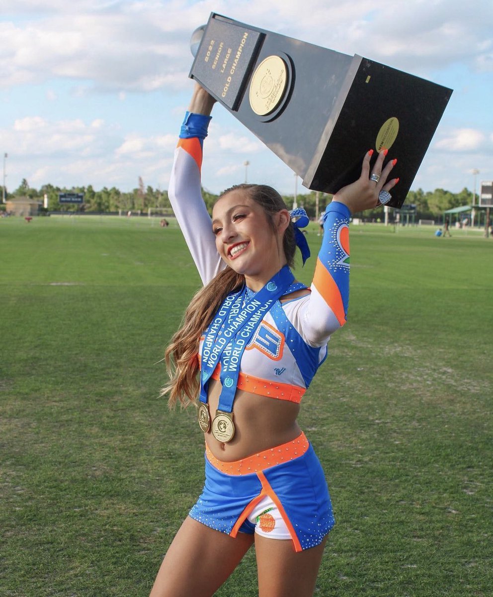 miyah matsumura, an amazing pyramid flyer, and an amazing flyer in general, and a beast at tumbling, b2b world champion, 3x summit champion she’s unreal