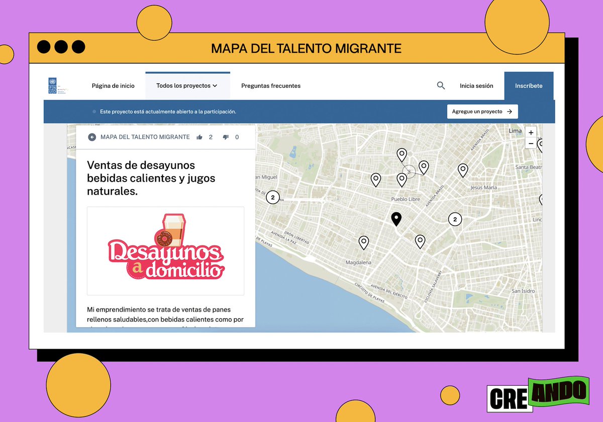 #BLOG | Les presentamos la tercera entrega de #CREANDO, una plataforma de impulso para los emprendimientos de población migrante y refugiada en 🇵🇪   

💬¿Cuáles fueron los resultados de la primera edición luego de 6 semanas de aprendizaje? Entérate aquí▶️ bit.ly/44YFVQ5