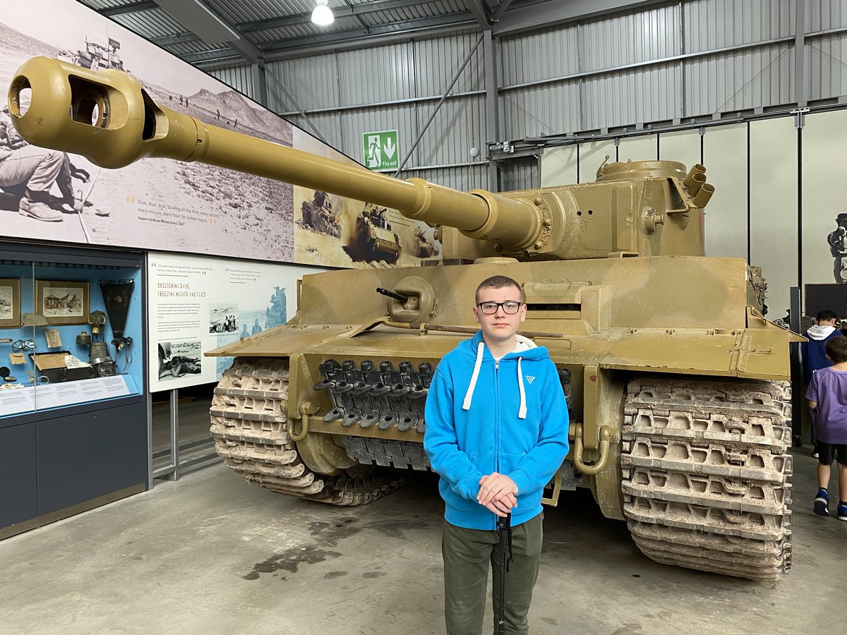 Hi! It’s Alex! I had an amazing day at the @TankMuseum today. 💪🏻🦿 #AlexandersJourney #tank #TankTuesday #History #Heritage