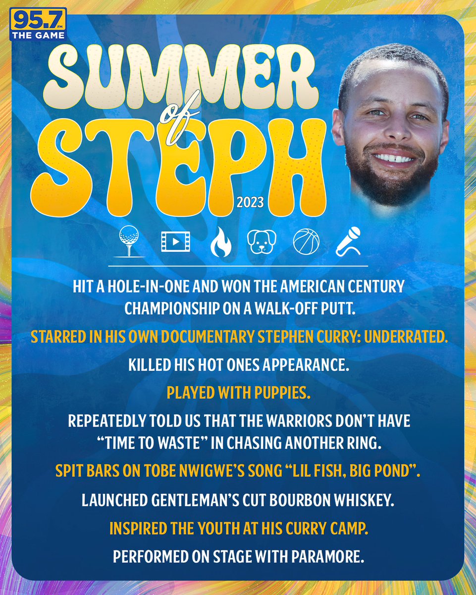 957thegame's tweet photo. Ladies and gentlemen, welcome to the Summer of Steph ☀️ https://t.co/3ektblf7j0