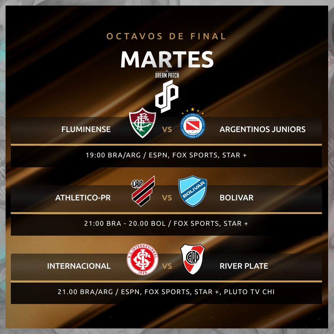 PESDreamPatch's tweet photo. 🤩⚽️ ¡Arrancan los partidos de vuelta de los Octavos de Final de la CONMEBOL Libertadores
🗓️ Todos los encuentros de la #Libertadores  Solo en PES Dream Patch
#GloriaEterna #PesDreamPatch #PES2021 #efootball #SeasonUpdate
NUEVA BETA en PATREON: https://t.co/lzHygsLJ6w https://t.co/YuvhiRW7mQ