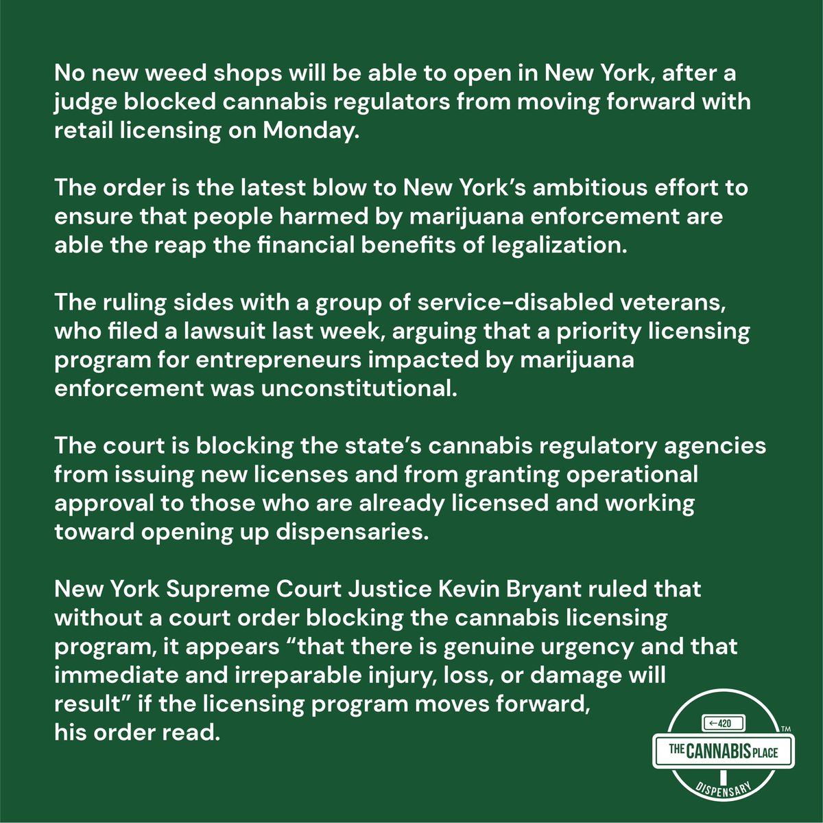 the_cannabis_pl's tweet photo. Ask yourself who does an injunction benefit most? 

Large multistate operators (MSOs) are the ones that win every time a social equity initiative has been derailed, just ask applicants in Michigan, Illinois, California and so many other places across America. 

#StopTheInjunction https://t.co/wlyyT9tMJF