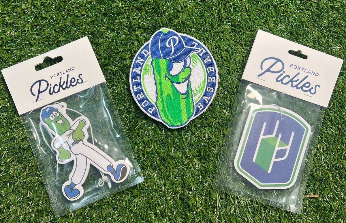 We're proud to be a local sponsor for <a href="/picklesbaseball/">Portland Pickles</a> this season and will be rooting them on tonight in Game 1 of the <a href="/WCLBaseball/">West Coast League</a> playoffs. Here are some fun air fresheners and patches we made for the team.
