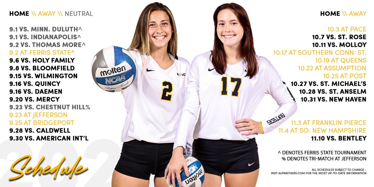 Big expectations for ‘23 for #AUVB…🏐

Fourteen 𝐡𝐨𝐦𝐞 matches on the docket at the CRS.

How many can we count you in for? 🫵

STORY 📎: bit.ly/3KzC3wu

#PawsUp🐾