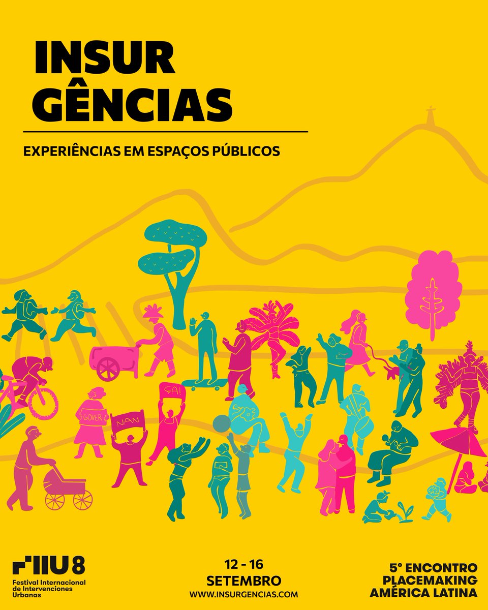 Vem aí o evento INSURGÊNCIAS: Experiências em Espaços Públicos, encontro que reúne a rede Placemaking América Latina junto ao Festival Internacional de Intervenções Urbanas (FIIU) no Rio de Janeiro de 12 a 16 de setembro 🎉🎊

visite o site: insurgencias.com