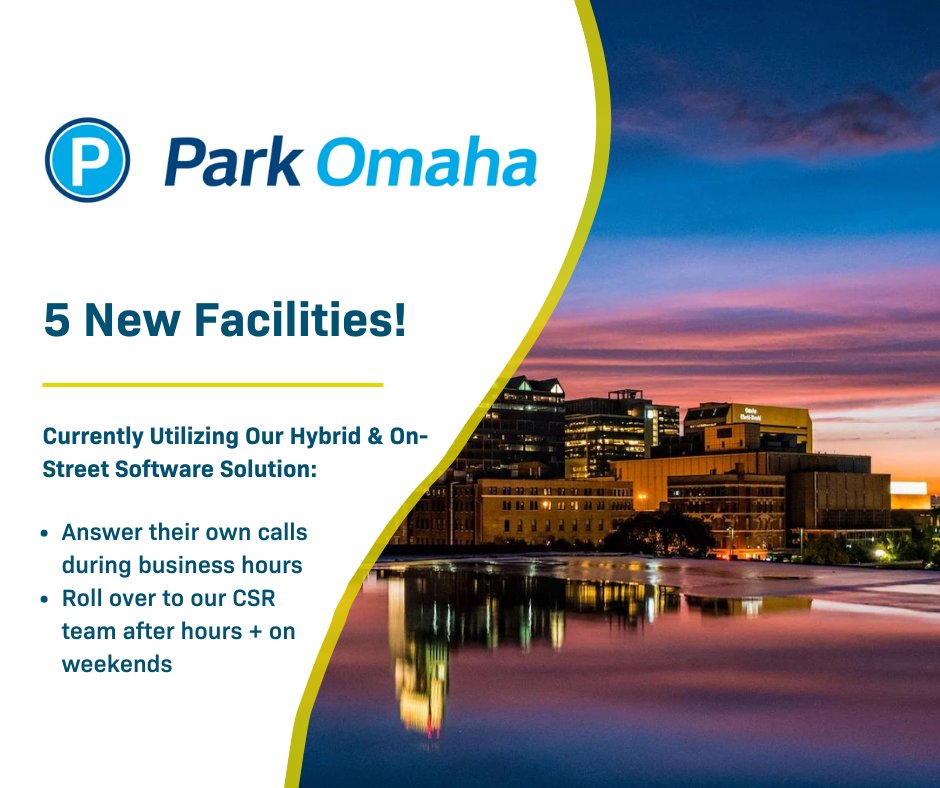 We want to welcome <a href="/ParkOmaha/">Park Omaha</a> to our client base!

They use our hybrid and on-street software solution in their five new garages. We are so excited to partner with you!

Learn more: ow.ly/KYc750Pu13i

#ParkerTechnology #revenueprotection #customerservice #parking #CX