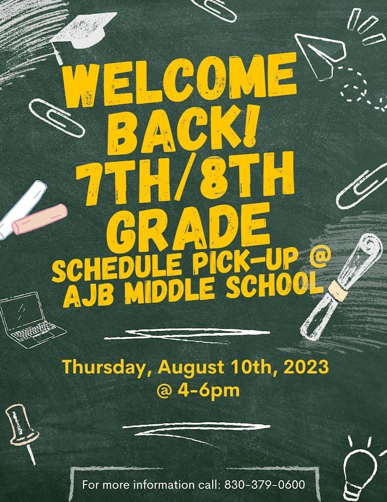 Just a reminder that we will be welcoming our 6th grade and new-to-district students tomorrow! And our returning 7th and 8th grade students on Thursday! See flyer for more information! 🖤💛✏️