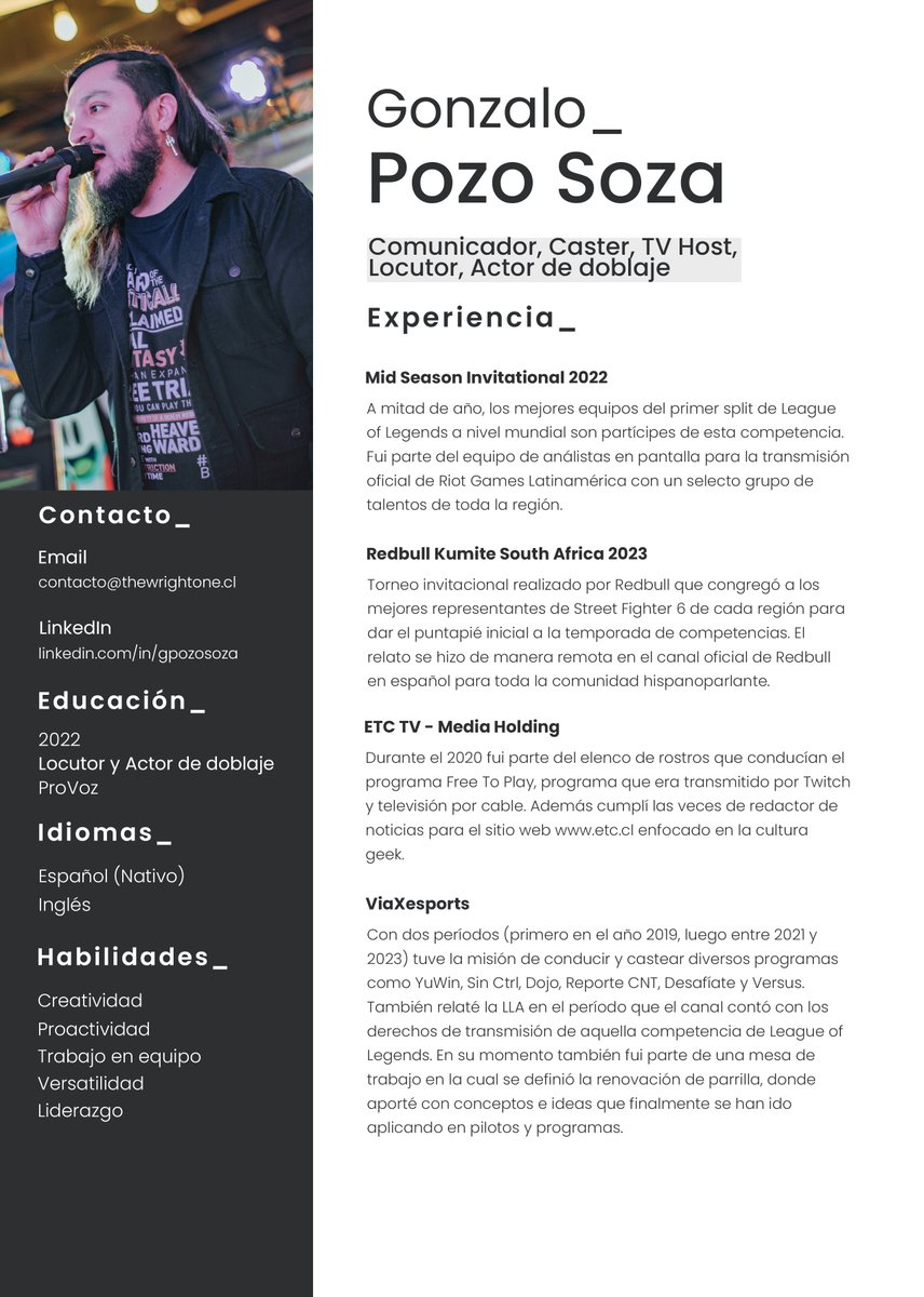 HadesFFGC's tweet photo. Dejo a disposición mi CV en el cual se destacan algunas de las instancias más notorias en las que he participado.

Para más detalles también pueden visitar https://t.co/1jRkk0KdeJ.

Estoy abierto a escuchar ofertas de tiempo completo y proyectos freelance.

Se agradece difusión. https://t.co/uwn9QX5d0B