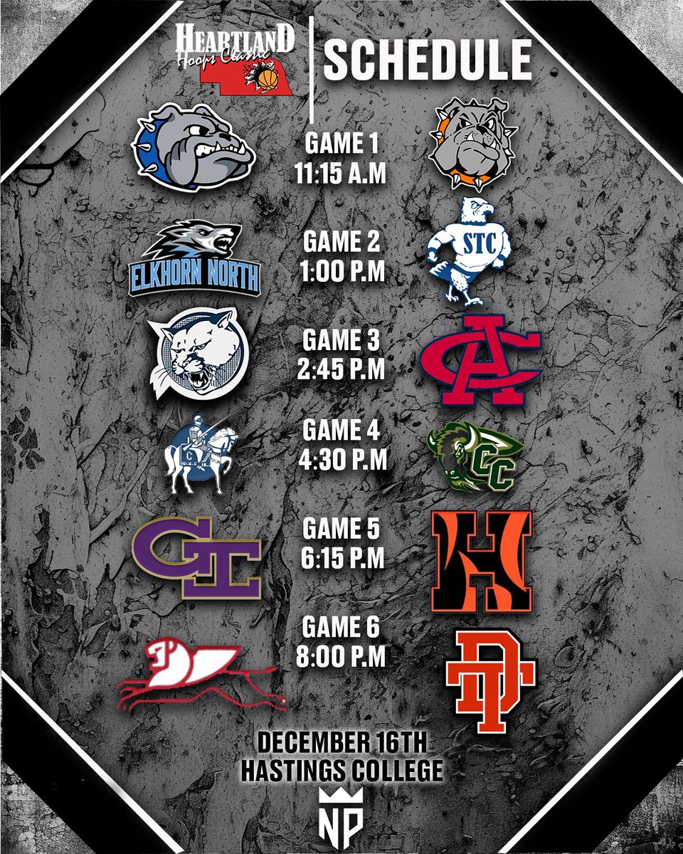 🚨Heartland Holiday Hoops Schedule Announced🚨

Read More➡️ nxtprohoops.com/nebraska/heart…

#WhosTheNXTPRO | <a href="/HHoopsClassic/">Heartland Hoops - Tino Martinez</a>