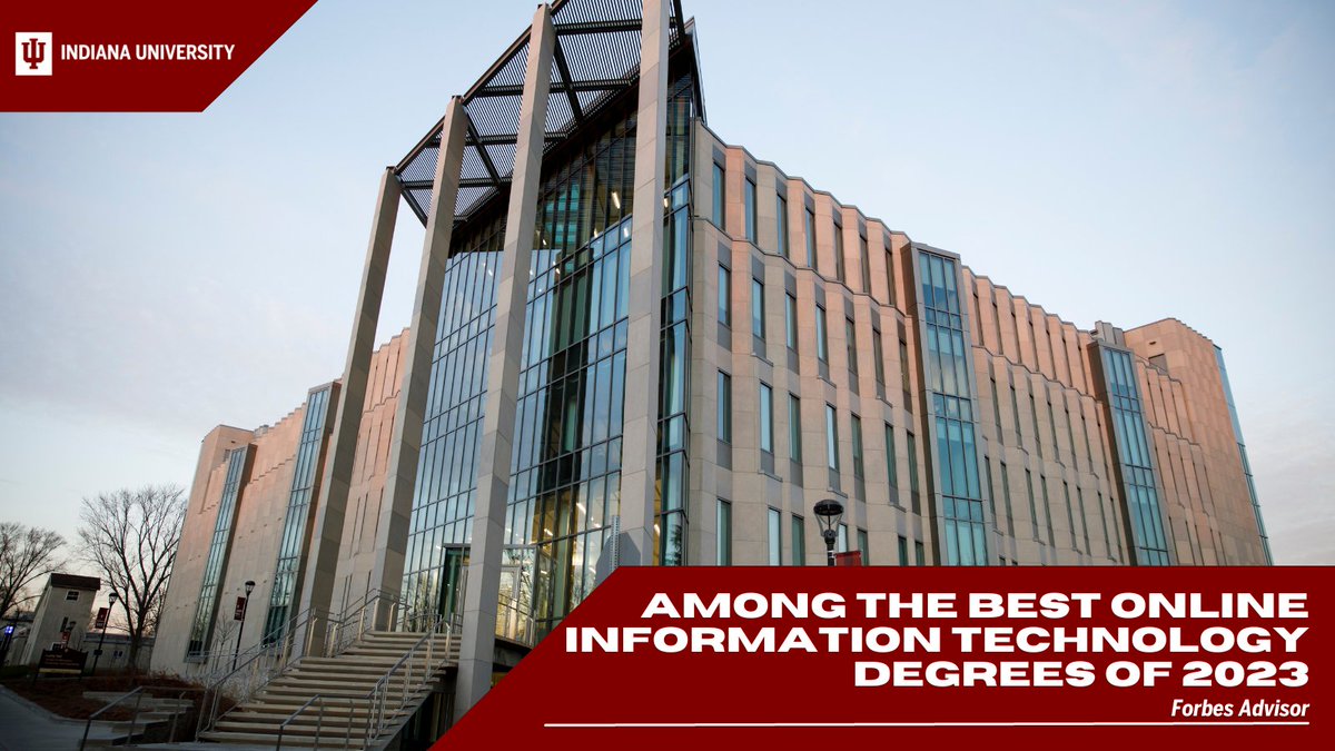 IndianaUniv's tweet photo. Indiana University has been named among the top schools for an online tech degree in @ForbesAdvisor. Read more: https://t.co/hArgoGuT6W https://t.co/gkySt0Kj0T