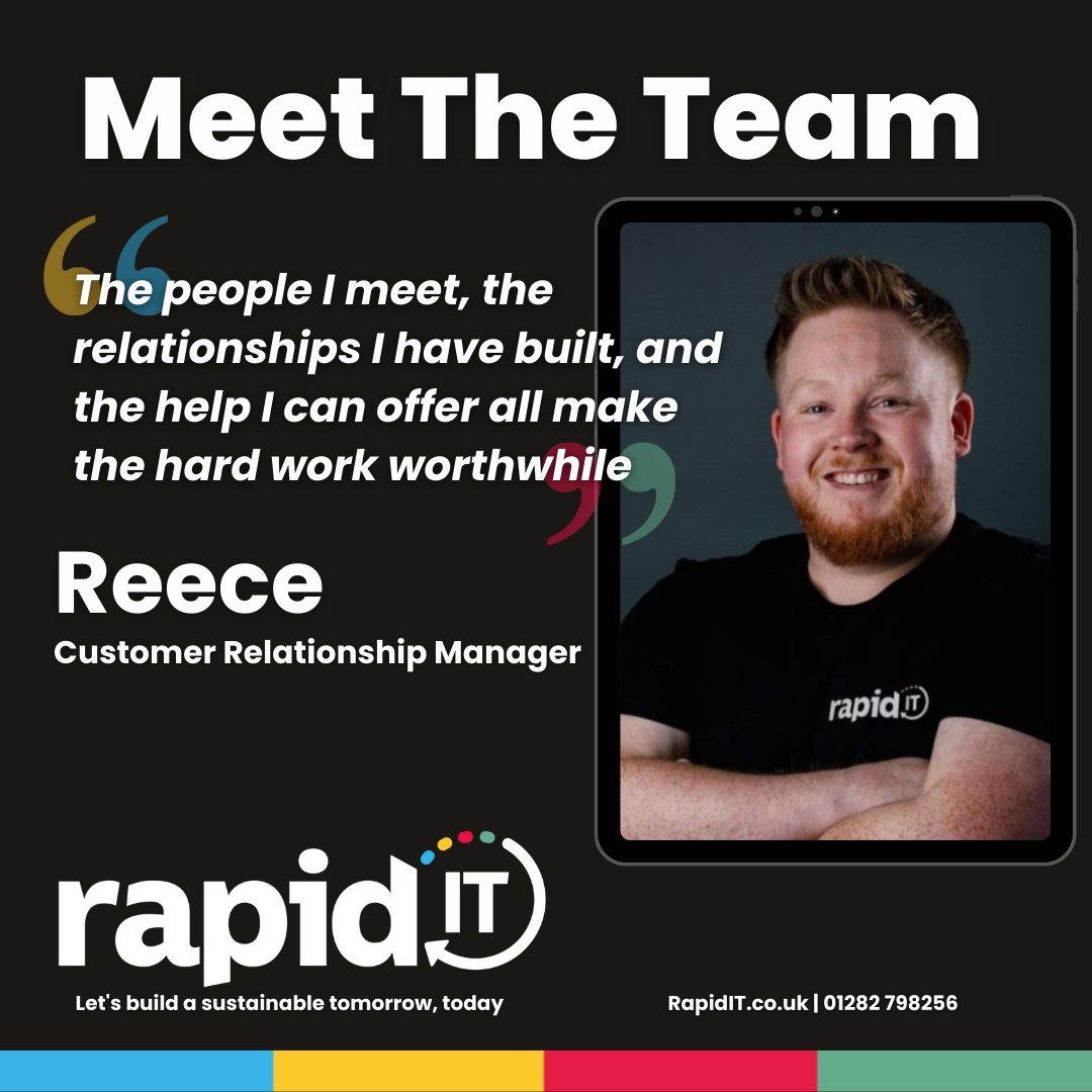 Reece is our Customer Relationship Manager and anyone who has has the privilege to speak to him has enjoyed a fun and construction conversation full of energy and enthusiasm. Reece has been with Rapid IT for over 11 years and is a key team member of Rapid IT ❤️