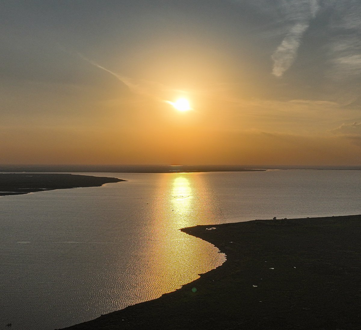 Sunset on Lake Cataouatche (just outside, and southwest, of New Orleans' levee system)