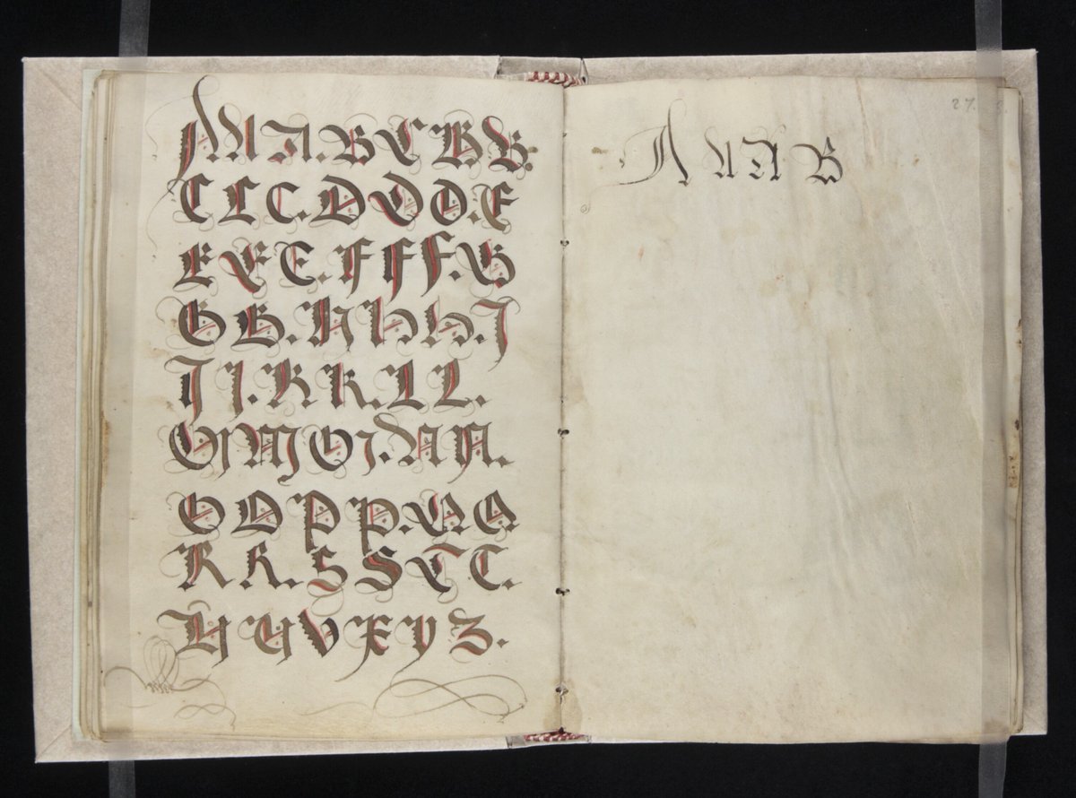 #WorldCalligraphyDay begins with MS 439 of the Beinecke Library, dating from the early 16th century ❤️ Looking for a new font? See the Ms here 👉 collections.library.yale.edu/catalog/104501…