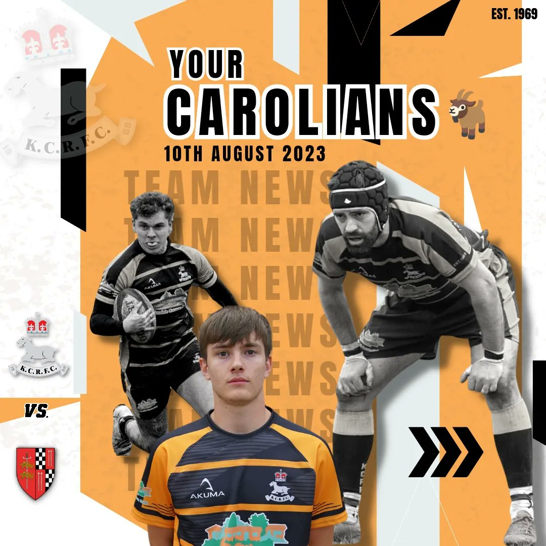 KCRFC1969's tweet photo. 🐐TEAM NEWS

52 players make the short trip south to Droitwich for the 2 fixtures on Thursday night.

It all comes back around in no time. Let's get it 🖤🧡

#BecomeACarolian https://t.co/uDCr9Pdx4S