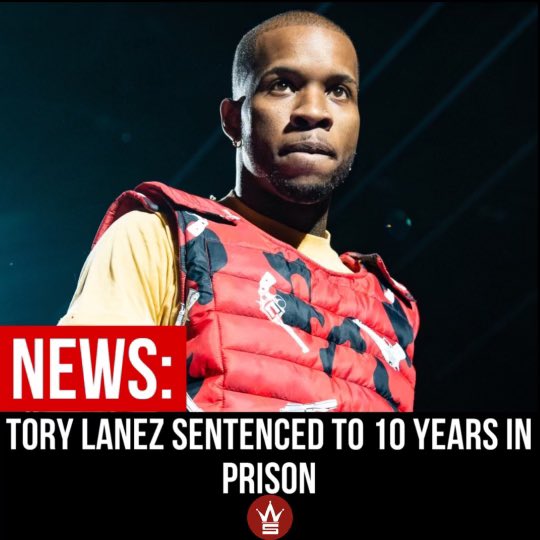 WORLDSTAR's tweet photo. According to reports, #ToryLanez has been sentenced to 10 years for the shooting of Megan Thee Stallion after a Los Angeles party in 2020. https://t.co/Bevp14njMJ