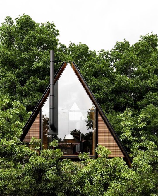 自然の中に小さな建築を作ってみたい。
空間サイズに対して開口部の比率が大きくなると、まるで外に投げ出されたような感覚が生まれる。内外の境界線について20年近く考えているけれど、やれることはまだまだあるな