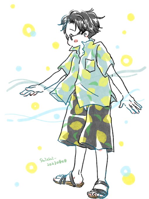 「hawaiian shirt shorts」 illustration images(Latest)