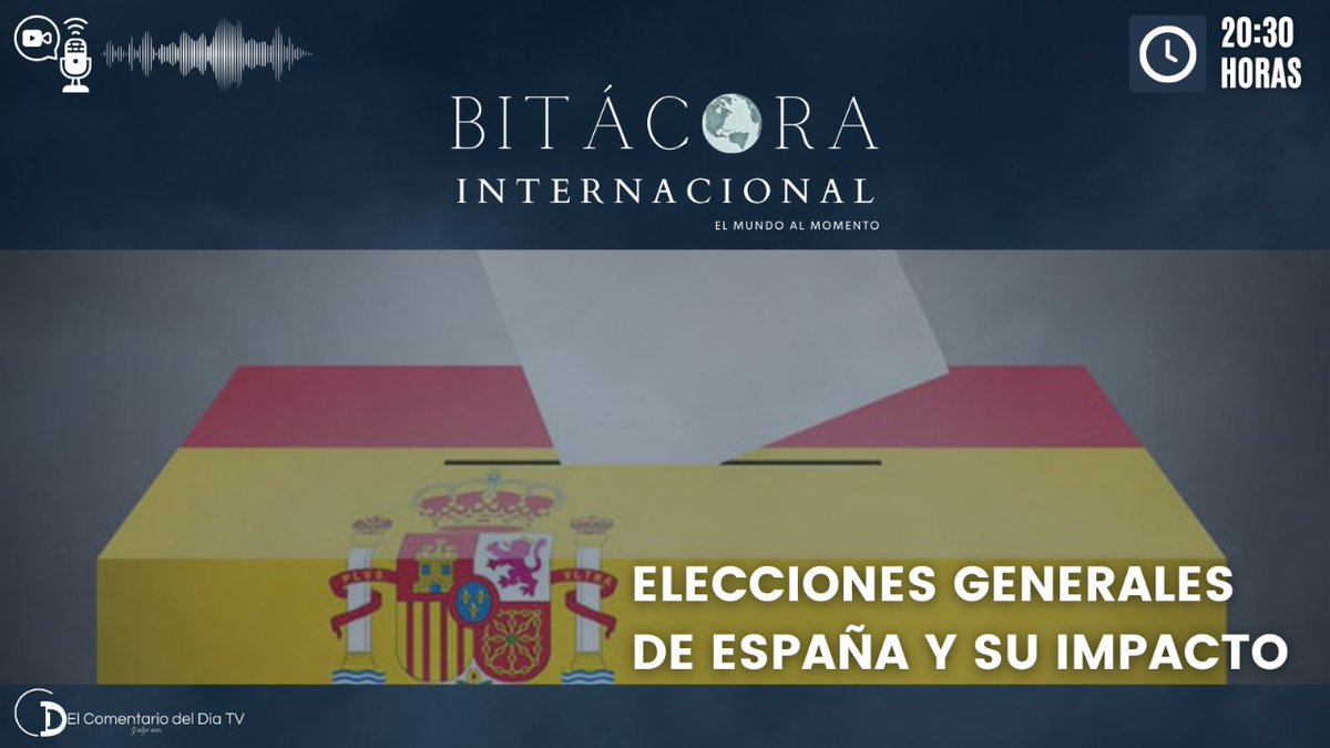 ComentarioDd's tweet photo. A las 20:30 horas, @tragedy366 @ana_paula_linas @carbarronp y @callmefernando_ los esperan en la emisión semanal de Bitácora Internacional

#ComentarioDelDíaTV #BitácoraInternacional

https://t.co/LAfVqwRwmF https://t.co/tu1ecy5H1k
