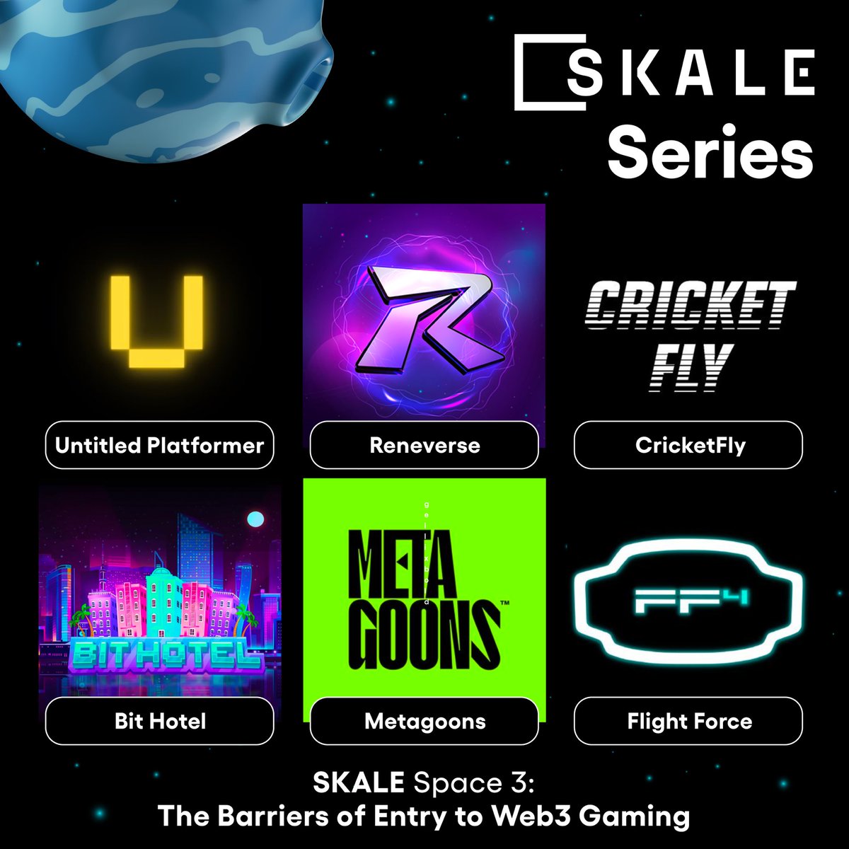 SkaleNetwork's tweet photo. Web3 games face hurdles like complex UIs and high costs, deterring many players from diving in. 

Join the Web3 Gaming panel to explore barriers to entry in blockchain gaming & learn how they're simplifying the experience. 

Let's level up together, set a reminder!👇
https://t.co/aWCu7a3rO0