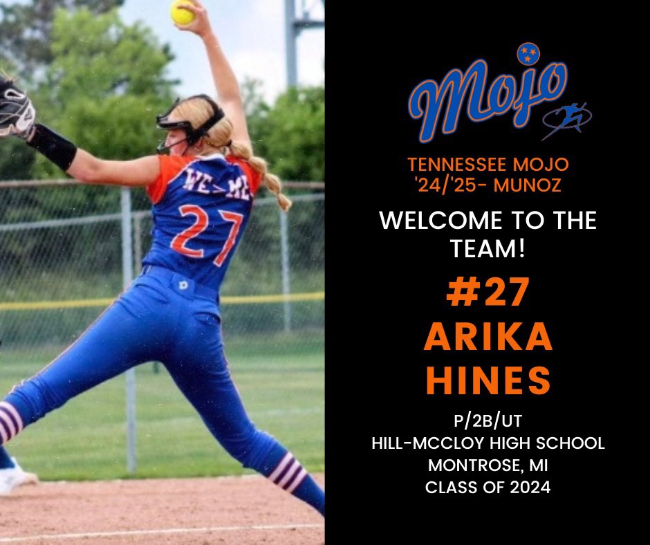 MojoMunoz18u's tweet photo. Super excited to welcome @ArikaHines06 to the team! This kid is talented, tough as nails, and gives her team everything she has from the first pitch to the last. https://t.co/USTb88V97w